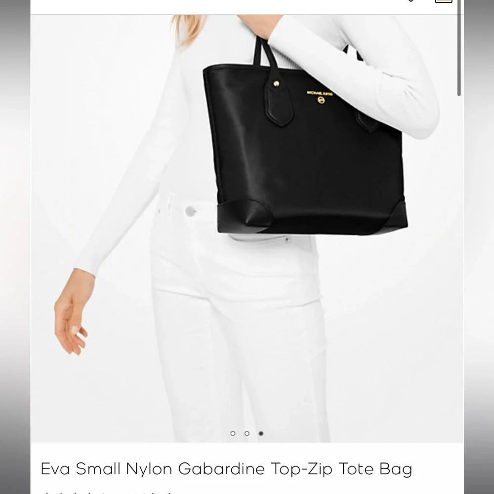 Michael Kors Eva Small Nylon Gabardine Top-Zip Tote Bag - Picture 4 of 13